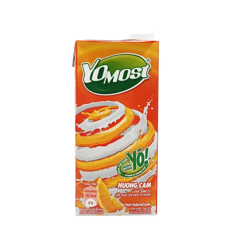 Ảnh Hộp Sữa chua uống Yomost vị cam Hộp 965ml 2