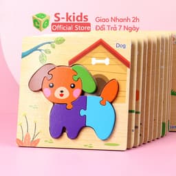 Thumbnail Đồ Chơi Bảng Ghép Hình Gỗ Nổi 3D, Bộ Tranh Xếp Hình S-Kids Cho Bé Phát Triển Kỹ Năng. 1