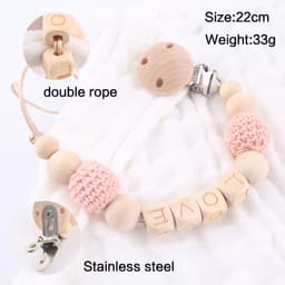 Thumbnail Dây kẹp MAMIMAMIHOME giữ núm ti giả chất liệu tự nhiên an toàn cho bé mọc răng 2