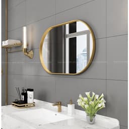 Thumbnail Gương nhà tắm hình bầu dục oval elip FENIO DECOR khung viền nhôm chống rỉ sét decor phòng ngủ nhà tắm xinh đẹp 4