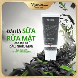 Thumbnail Sữa Rửa Mặt se khít lỗ chân lông Naris Nature Charcoal 100g 1