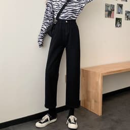 Thumbnail Quần Jeans Dài Lưng Cao Thời Trang Hàn Quốc Cho Nữ 4