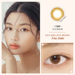 Thumbnail Lens 1 Ngày ANN365 Tone Nâu Cho Cô Dâu Cận Từ 0 Độ Đến 8 Độ 3