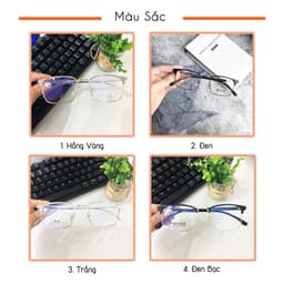 Thumbnail Gọng kính cận nam nữ càng nhựa dẻo nhiều màu, dáng mắt chữ nhật công sở Lani 2723 3