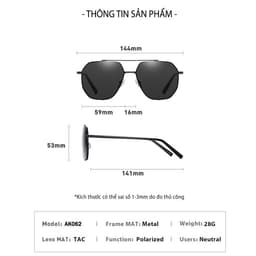 Thumbnail Kính Râm Nam Phân Cực AORON Chống Tia UV400 Chống Chói Gọng Metal Cao Cấp Siêu Thời Trang Hàn Quốc AK062 2