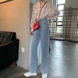 Thumbnail Daduhey Quần Jeans Nữ Lưng Cao Ống Rộng Palazo 2