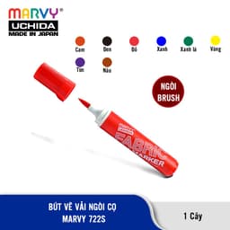 Thumbnail Bút Vẽ Vải Không Bay Màu Đầu Cọ Lớn MARVY 722S 1