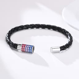 Thumbnail Vòng đeo tay OIMG da PU phối thép titan thời trang dành cho cặp đôi 1