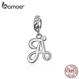 Thumbnail Mặt vòng cổ BAMOER 26 chữ cái tiếng Anh bằng bạc 925 SCC1183 2