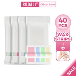 Thumbnail Miếng wax lông RUOALL vùng chân/nách/cơ thể (12 miếng + 2 gói giấy dưỡng da) 1