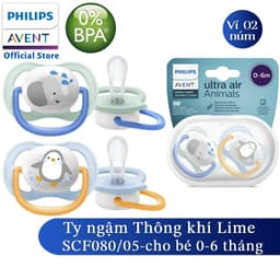 Thumbnail Philips Avent núm ty ngậm thông khí 0-6 tháng, vỉ đôi SCF080/05 SCF080/06 3