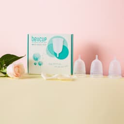 Thumbnail Combo 1 Bộ Cốc Nguyệt San BeUcup Silicol Siêu mềm và 1 Dung Dịch Vệ Sinh CNS Beumate 2