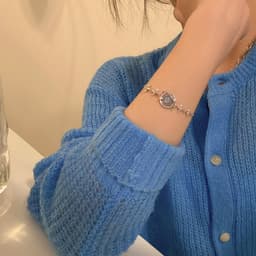 Thumbnail Vòng tay 17KM đính đá sapphire nhân tạo đơn giản cho nữ 4