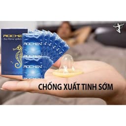 Thumbnail Bao Cao Su Rocmen Cá Ngựa Xanh Gân Gai kéo dài thời gian 2 hộp lớn (20bao) -GEMHOME 2