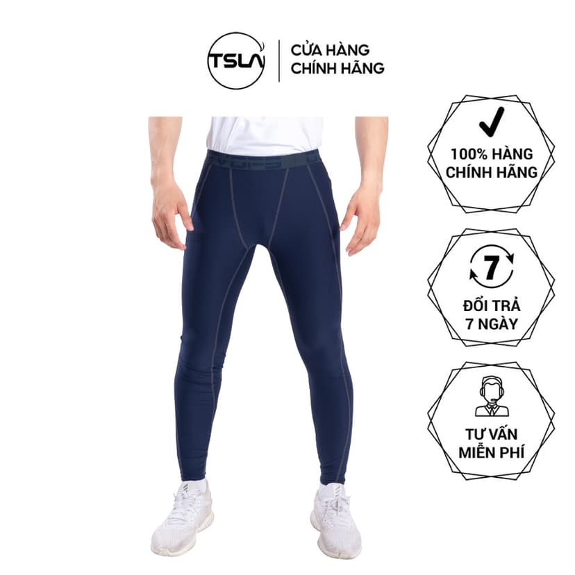 Ảnh Quần legging nam giữ nhiệt nhẹ thoáng khí co giãn ôm body bó cơ chạy bộ fitness work out DEL1005 1