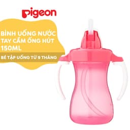 Thumbnail Bình uống nước tay cầm có ống hút Pigeon 150ml 3