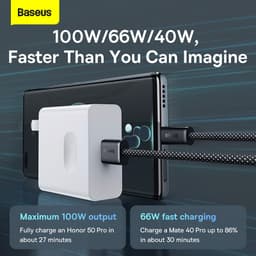 Thumbnail Dây Cáp Sạc Nhanh Baseus 100W 6A Cáp sạc Nhanh USB sang Type C dành cho Samsung S22 S21 Ultra Xiaomi Mi 10 1