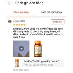Thumbnail Viên uống bổ sung vitamin C của Puritan's Pride - Vitamin C 500mg 100 viên 1