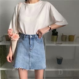 Thumbnail Chân Váy Ngắn Dáng Chữ A Lưng Cao Chất Liệu Cotton Thời Trang Cho Nữ 1