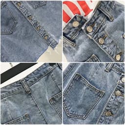 Thumbnail Chân Váy Ngắn Dáng Chữ A Lưng Cao Chất Liệu Cotton Phong Cách Hàn Quốc Thời Trang Cho Nữ 1