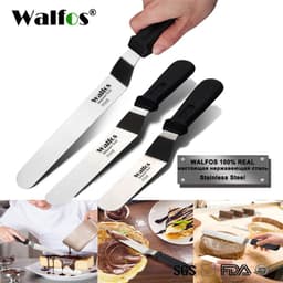 Thumbnail Dao chà láng kem bơ WALFOS bằng thép không gỉ trang trí bánh kem bánh ngọt 2
