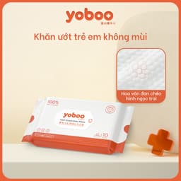 Thumbnail Khăn giấy ướt Yoboo YB-0078 dịu nhẹ không chất bảo quản gói 10 tờ - Hàng chính hãng 1