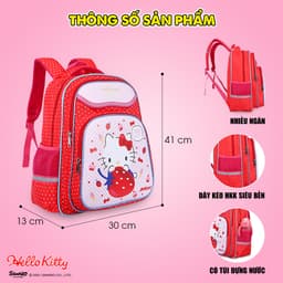 Thumbnail Balo Học Sinh Hello Kitty Siêu Nhẹ Dành Cho Bé Gái BL1076 2