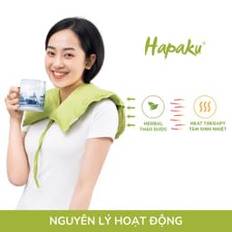 Thumbnail Túi Chườm Nóng Thảo Dược Giảm Đau Vai Gáy Cổ Hapaku, Giảm Căng Cứng Cơ, Lưu Thông Khí Huyết 3