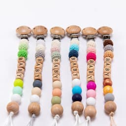 Thumbnail Dây Núm Vú Đơn Giản Cho Bé, Hình Dạng Tùy Chỉnh, Hình Hoạt Hình Dễ Thương, An Toàn Và Không Độc Hại, Xe Đẩy Có Thể Treo Được 3