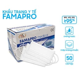 Thumbnail Khẩu trang y tế 4 lớp kháng khuẩn Cô Gái Famapro hộp 50cai 4