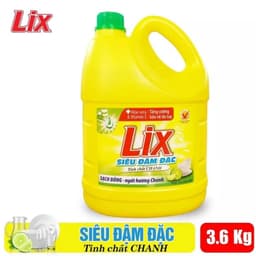 Thumbnail Nước rửa chén siêu sạch chanh 3,5kg NS351 sạch bóng viết dầu mỡ hương chanh thơm mát - Lixco Vietnam 3