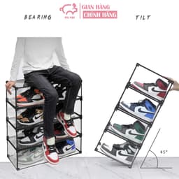 Thumbnail Hộp đựng giày cửa ngang khung kim loại trong suốt 360 độ PIG POX Sneaker Box 2