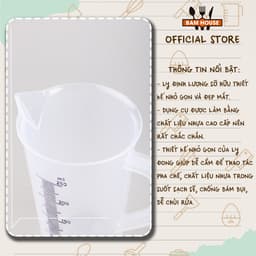 Thumbnail Ly đong nhựa định lượng pha chế loại lớn 100ml – 500ml Bam House cao cấp LDN01 2