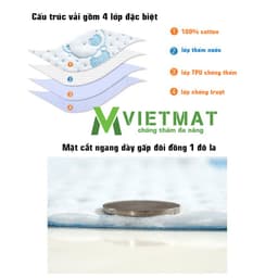 Thumbnail Tấm lót chống thấm cho bé VIETMAT các size 1x2m - 1,2x2m - 1,4x2m - 1,6x2m - 1,8x2m - 2,2x2m 3