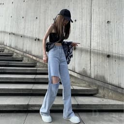 Thumbnail Quần dài jean rách kiểu thời trang cá tính dành cho nữ 3