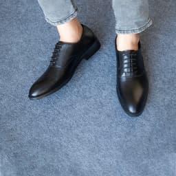 Thumbnail Giày nam oxford công sở da bò nappa cao cấp màu đen G103- Bụi leather- hộp sang trọng -Bảo hành 12 tháng 2