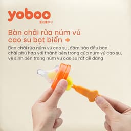 Thumbnail Bộ 2 bàn chải làm sạch bình sữa cho bé Yoboo YB-0029 bằng xốp polyurethane mật độ dày, không xơ vữa - Hàng chính hãng 3