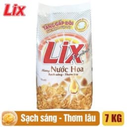Thumbnail Bột giặt Lix Extra hương nước hoa 7kg EH070 tăng gấp đôi sức mạnh giặt tẩy quần áo sạch thơm lâu cho giặt tay, máy 3