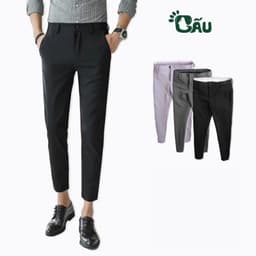 Thumbnail Quần tây âu nam Gấu 194 vải coton co dãn, mềm mịn - form regular sang chảnh - DÀI 3