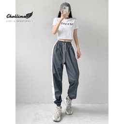 Thumbnail Áo thun croptop tay lỡ Chollima in chữ FEMNESE AT451 chất vãi dày dặn co giãn 4 chiều 2