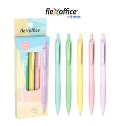 Thumbnail Hộp 5 cây Bút Gel Thiên Long FO-GELB039/VN ngòi 0.6mm - Bút gel 5 tone màu pastel mực xanh bút dạng mực dầu viết trơn êm 1