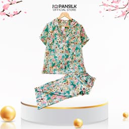 Thumbnail Bộ Ngủ Pijama Lụa Cao Cấp JAPAN SILK Họa Tiết Hoa Xinh Duyên Dáng CD047 1