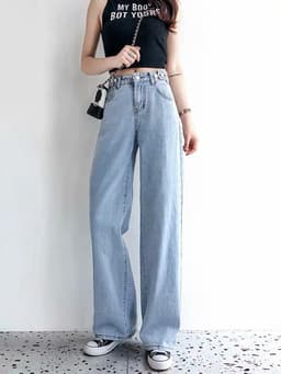 Thumbnail Daduhey Quần Jeans Dài Lưng Cao Thời Trang Hàn Quốc Cá Tính Cho Nữ 1