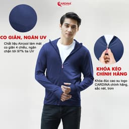 Thumbnail Áo Chống Nắng Nam 𝐂𝐀𝐑𝐃𝐈𝐍𝐀 1 Lớp Chất Thun Lạnh AirCool Nhật Cao Cấp Chống Tia UV 2NM 3