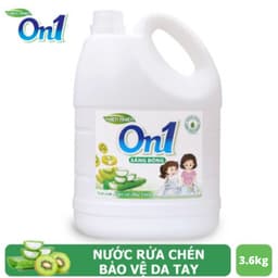 Thumbnail Nước rửa chén On1 hương kiwi và aloe vera 3.6kg, gel rửa bát sạch bóng vết dầu mỡ N5008 - Lixco Việt Nam 3
