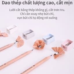 Thumbnail Gọt bút chì mini Deli - Hồng, Cam, Xanh dương, Xanh lá - 1 cái màu ngẫu nhiên - Chất liệu ABS bền bỉ, lưỡi dao không ghỉ 3