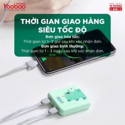 Thumbnail Sạc dự phòng mini dễ thương 10000mAh Yoobao M4 mini Sạc đồng thời 2 cổng Hàng phân phối chính hãng 4