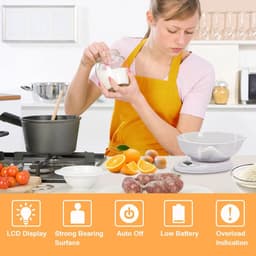 Thumbnail Cân điện tử WALFOS màn hình kỹ thuật số LCD cho thực phẩm nhà bếp 3