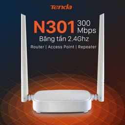 Thumbnail Bộ Phát WiFi Tenda N301 Chuẩn N 300Mbps - Hàng Chính Hãng 3