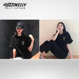 Thumbnail Áo thun NELLY Cotton 260gsm Premium - Good Viber Over Flow Tay Lỡ Form Rộng Nam Nữ 1